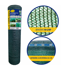 Plasa umbrire 40 g/mp, 4 x 50 m, verde